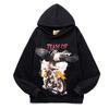 American high street trendy brand autumn and winter retro motorcycle eagle hooded sweater ins super, fire hoodie men's and women's same top