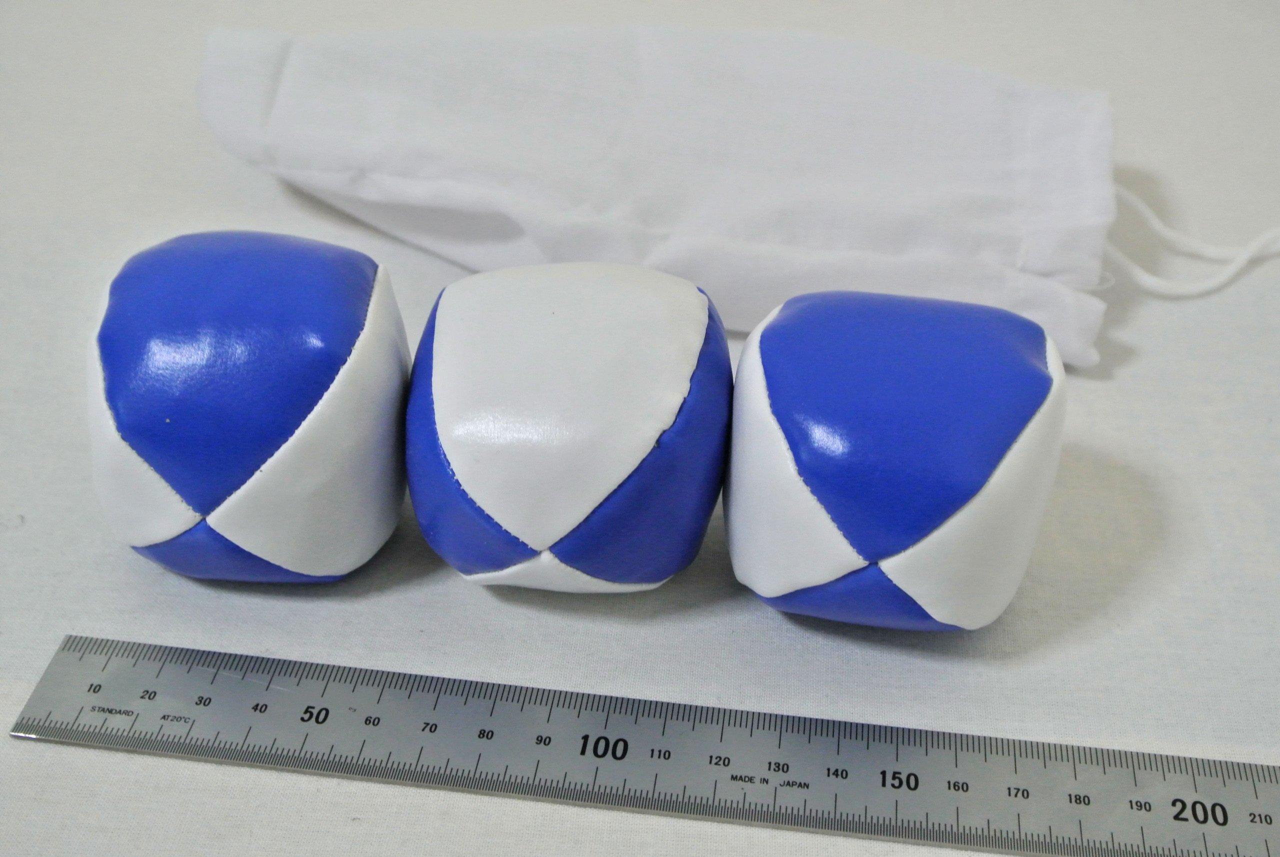 

Juggling Set of 3 Blue and Showtime! Balls, (Medium, White)