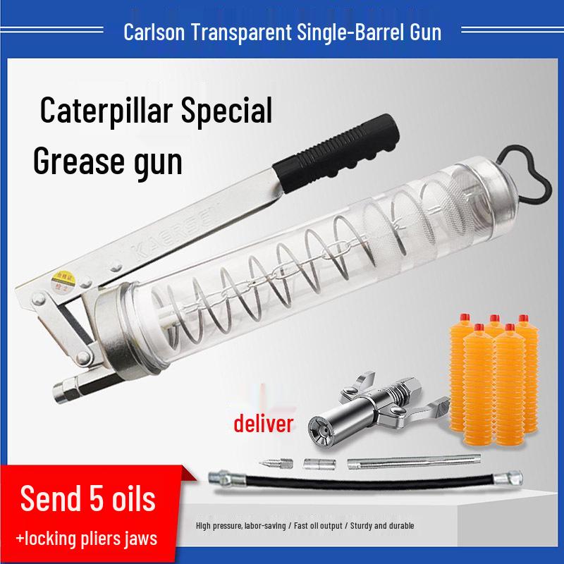 Carlson Zipper Grease Gun: Mini Excavator Chain Type Mechanical Lubricating Oil Bullet Gun
