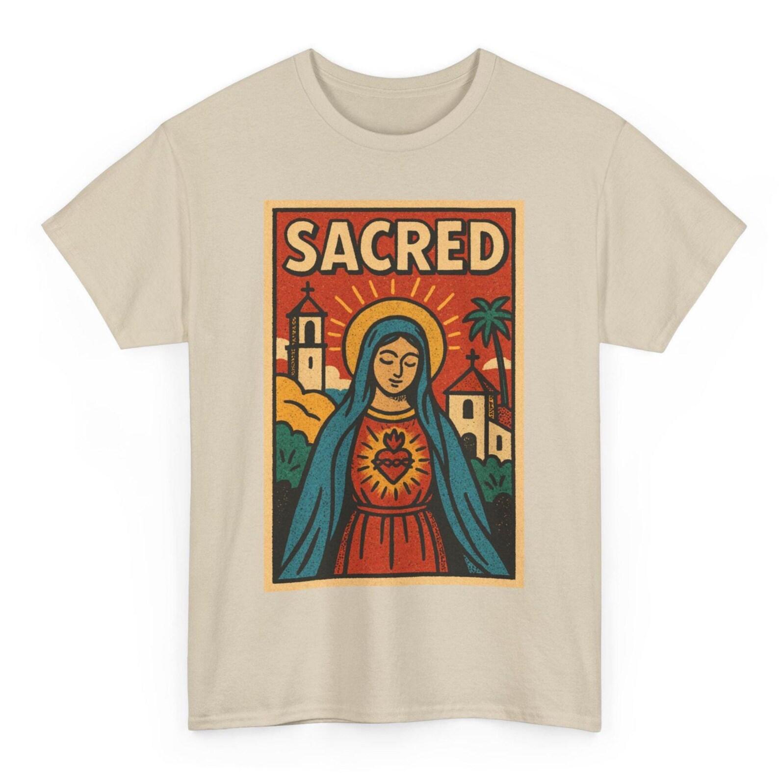 Sacred Symbol T-Shirt: Retro Comic Style, Spiritual Design S