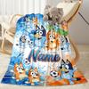 Bluey Scores Again! Customize Text Blanket Multi-purpose Personalized Blanket Ultra-Soft Great for Office Picnics Seaside Sofa Four Seasons Universal