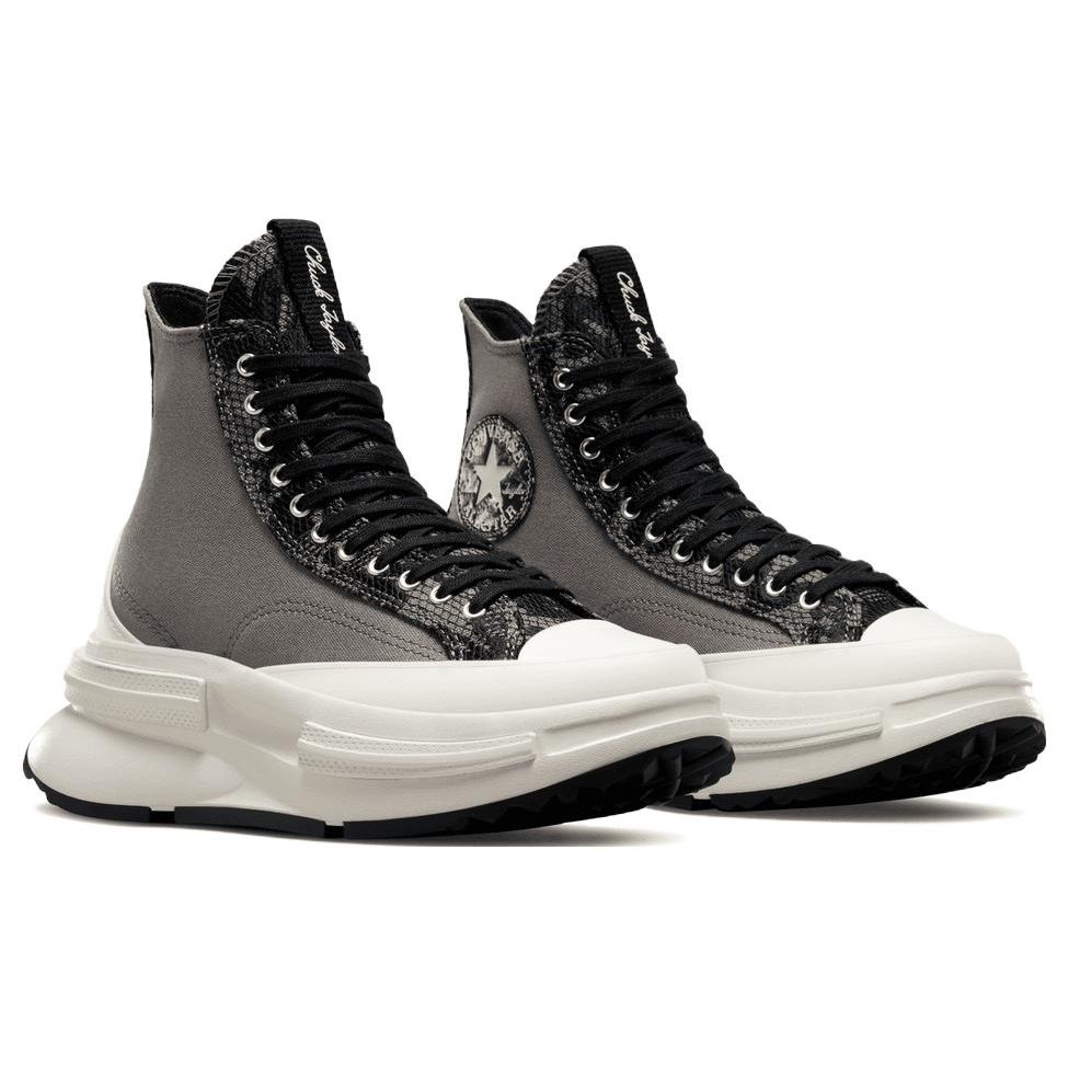 Converse Run Star Legacy Rund Tå Snøresko Slitesterke Støtdempende Høy Topp Canvas Sneakers Unisex Sneakers Grå A07999C