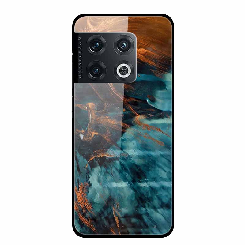 For OnePlus 10 Pro Case Marble Tempered Glass Back Cover Hard Case For OnePlus 10 Pro Shockproof Fundas NE2210 Protective Coque