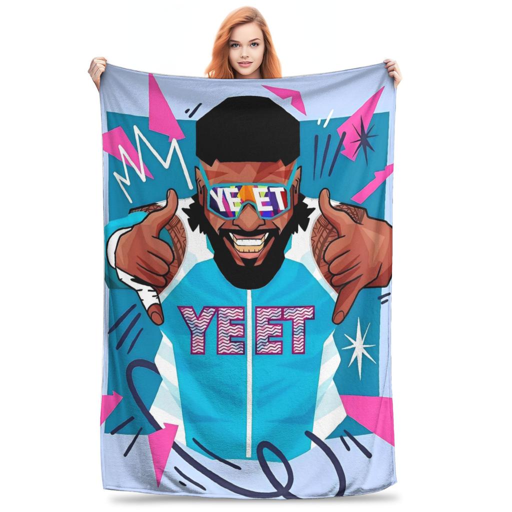 JEY YEET USO Wrestling Hřejivá deka Dětská plyšová přehozová deka Vtipný přehoz na pohovku Křeslo Flanelová přikrývka Potah na rozkládací pohovku