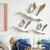 3 Stuks Houten Eend Muurdecor Rustieke Vliegende Vogels Muurkunst Vintage Boerderij Hangende Ornamenten voor Woonkamer Slaapkamer Kantoor