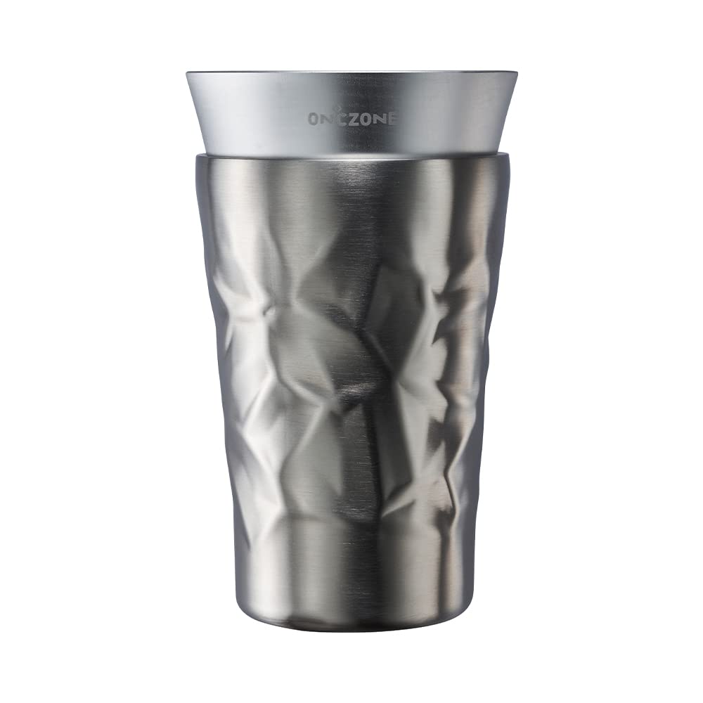 Doshisha Cold Double Vacuum Single Aluminum "Hyokyoku" Tumbler, Insulation, Wall, Wall, 540ml, Silver, ON℃ZONE