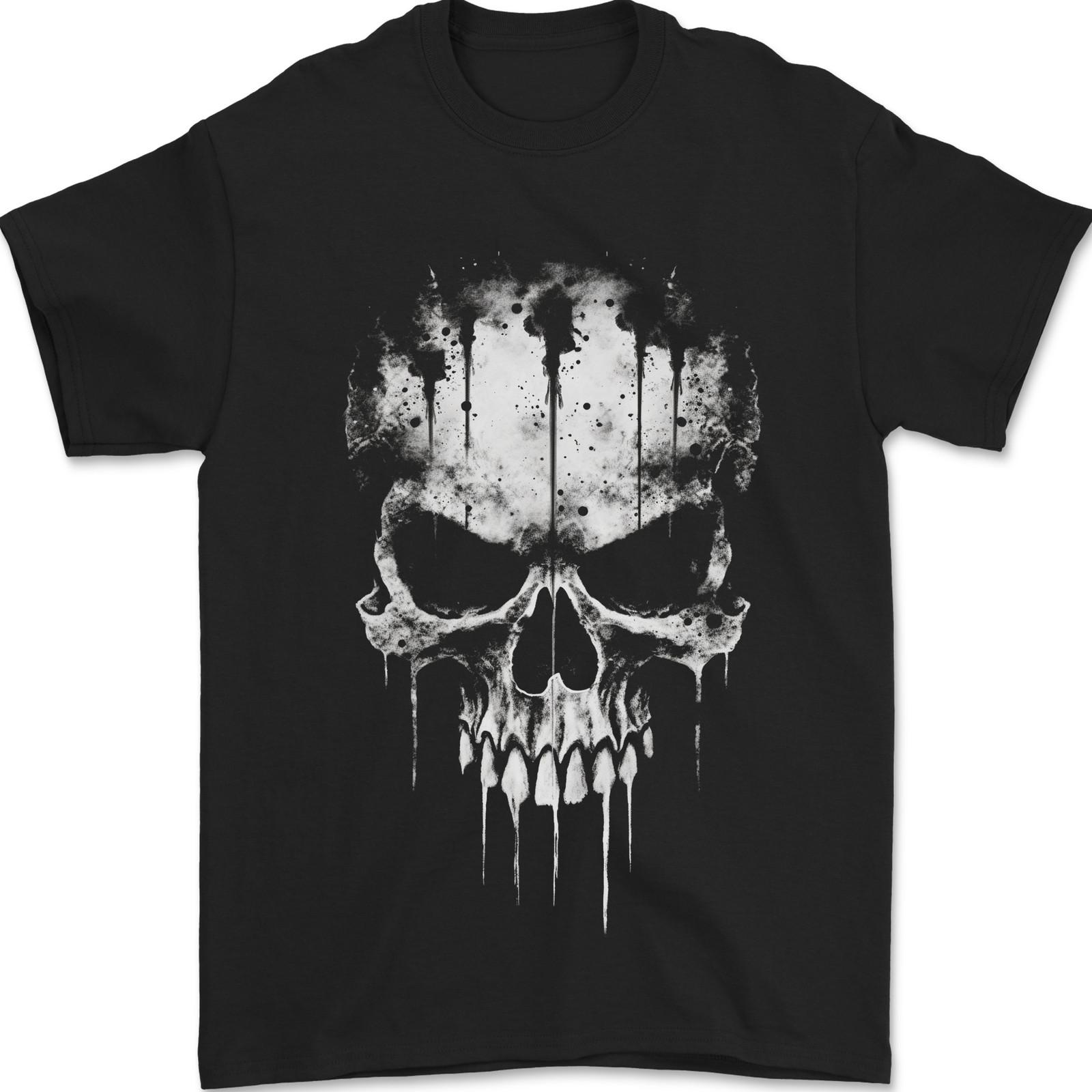 Dripping With Evil Skull Goth Gothic Heavy Metal Mens T-Shirt 100% Cotton S разноцветный