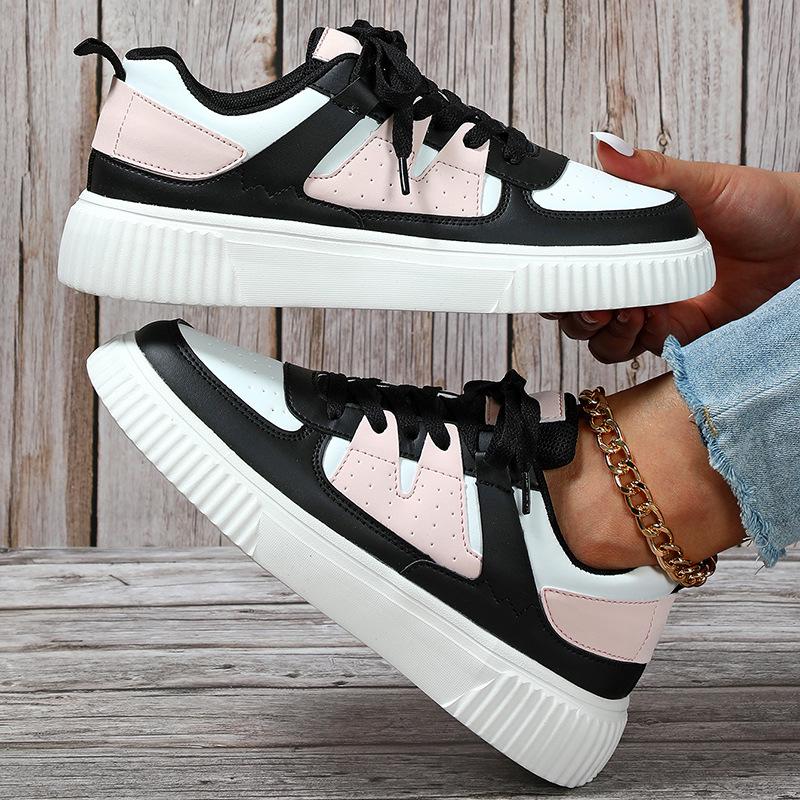 Women's Board Shoes Low-top Casual Sneakers Men PU Leather Running Walking Sports Shoes Classic Fitness Platform Shoes