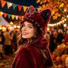 Birthday Gift for Friends Cute Plush Animal Hat Furry Cat Ear Headwear Winter Halloween Party Costume Hat Soft Warm Cap Costume Cosplay Accessories