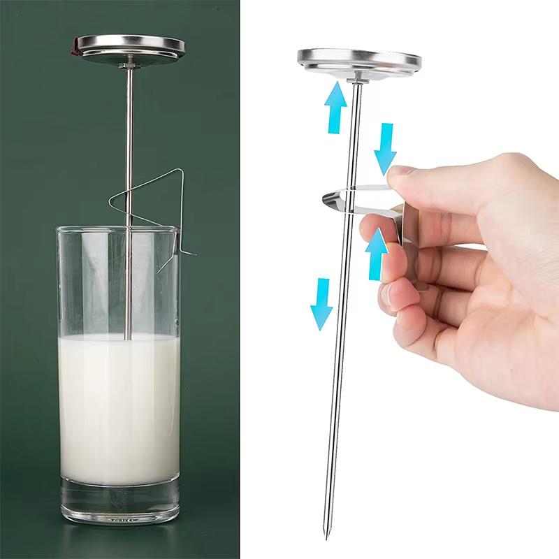 LMETJMA 20 30 40 cm Frittierthermometer mit sofort ablesbarem Zifferblattthermometer Edelstahlschaft Fleischkochthermometer JT-123