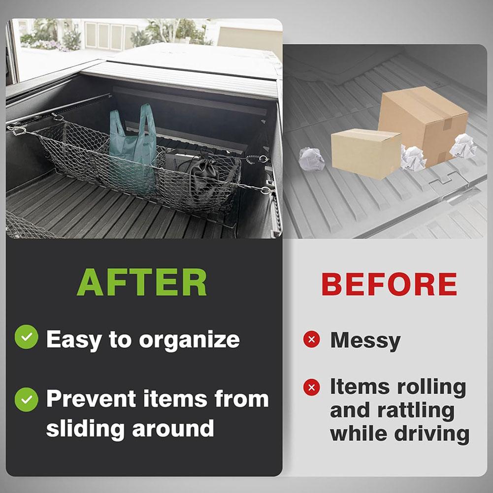 For Tesla Cybertruck 2024 Cargo Net Trunk Bed Organizer Mesh Storage Net Trunk Accessories Grocery Holder