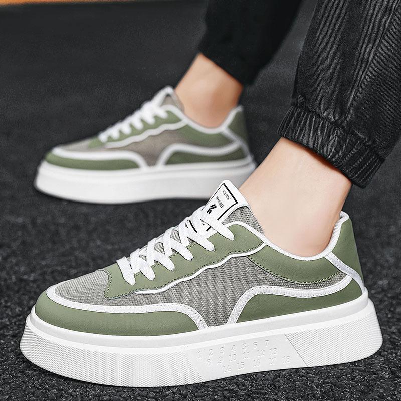 

Маленькие черные туфли, модные универсальные туфли на плоской подошве, легкие туфли для скейтбординга в стиле Харадзюку, модная мужская обувь 44 зелёный