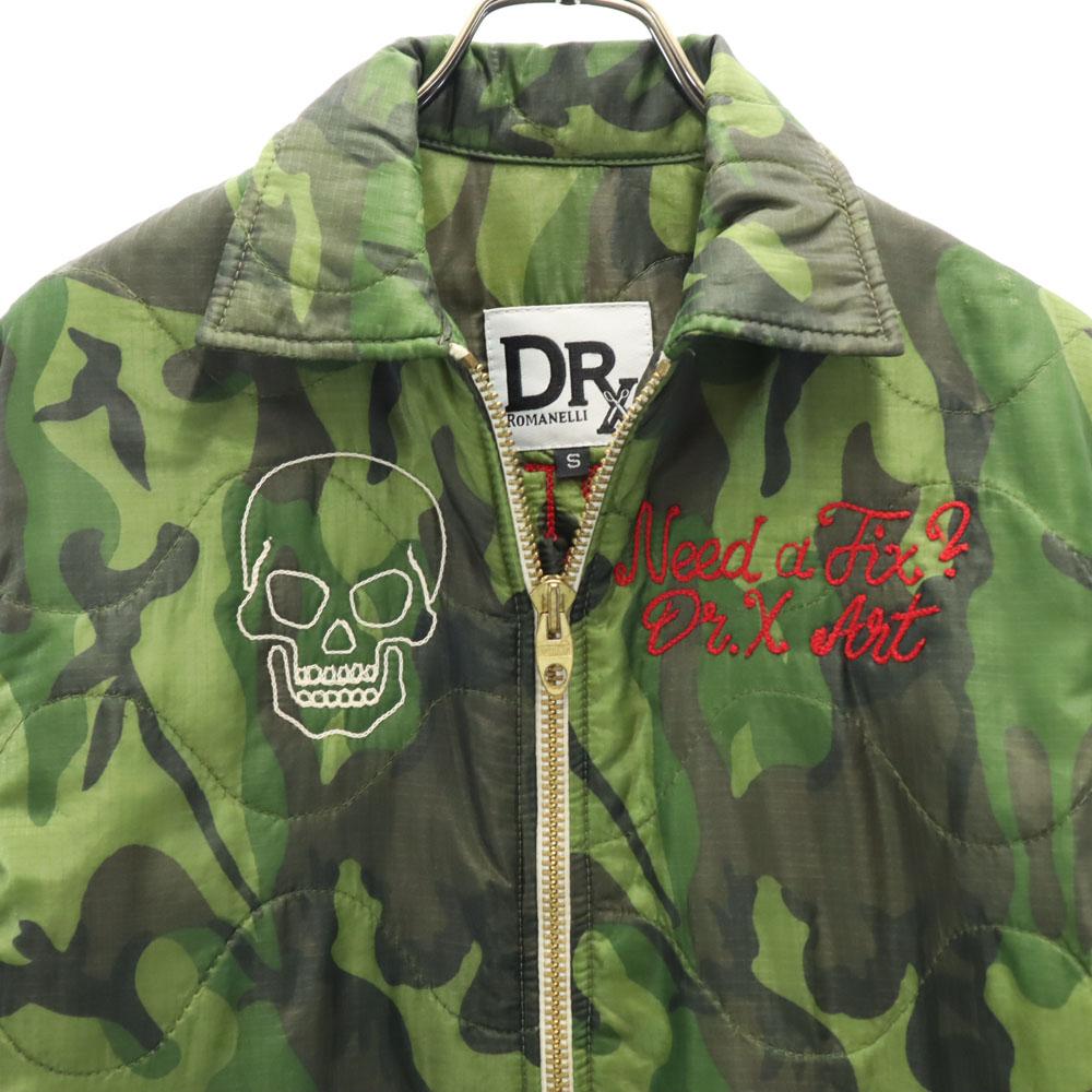 DR ROMANELLI Made In USA Back Skull Embroidery Camouflage Pattern VietJean Quilted Jacket Men's Used