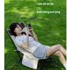 Adjustable Recliner Portable Camping Chair Outdoor Beach Fishing Chair Steel Frame Lightweight Folding Stool