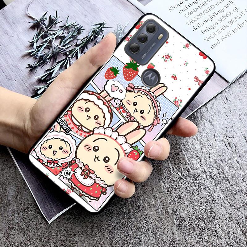 Phone Case For Moto G86 G85 G75 G15 G05 G56 G72 G53 G54 G84 G60 G31 G32 G24  G 5G G Play Strawberry Cat Cartoon