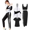 Shuanau Yoga and Sportswear Padded Top and Bottoms for Training and Perfect for and Winter Women's 4-Piece Set, Stretchy, Moisture-Wicking,