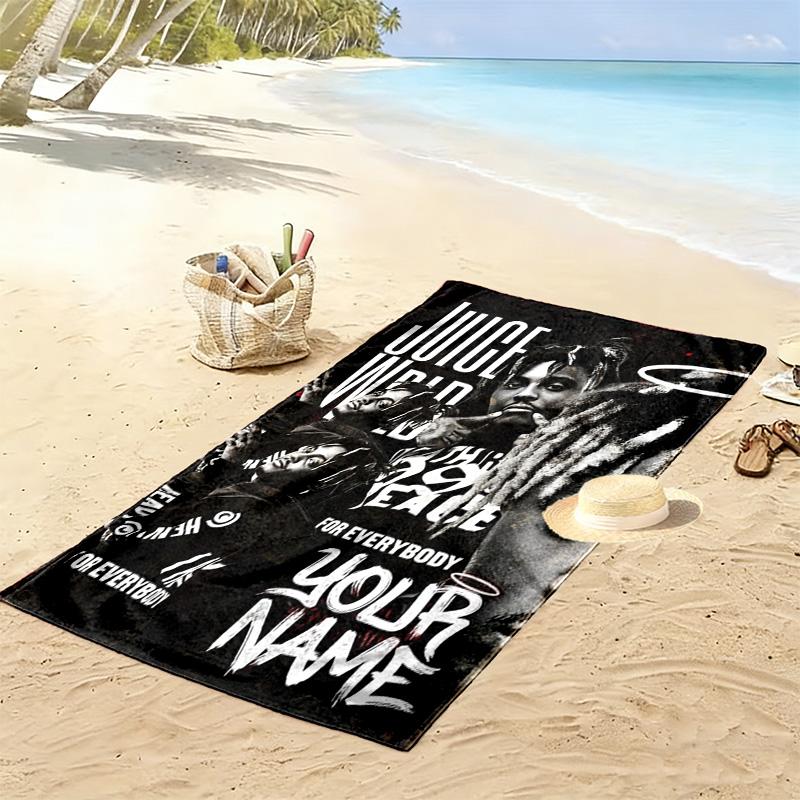 Name Custom 999 rapper Print Beach Towel, Large Soft Quick Dry Towel for Beach Camping Swimming