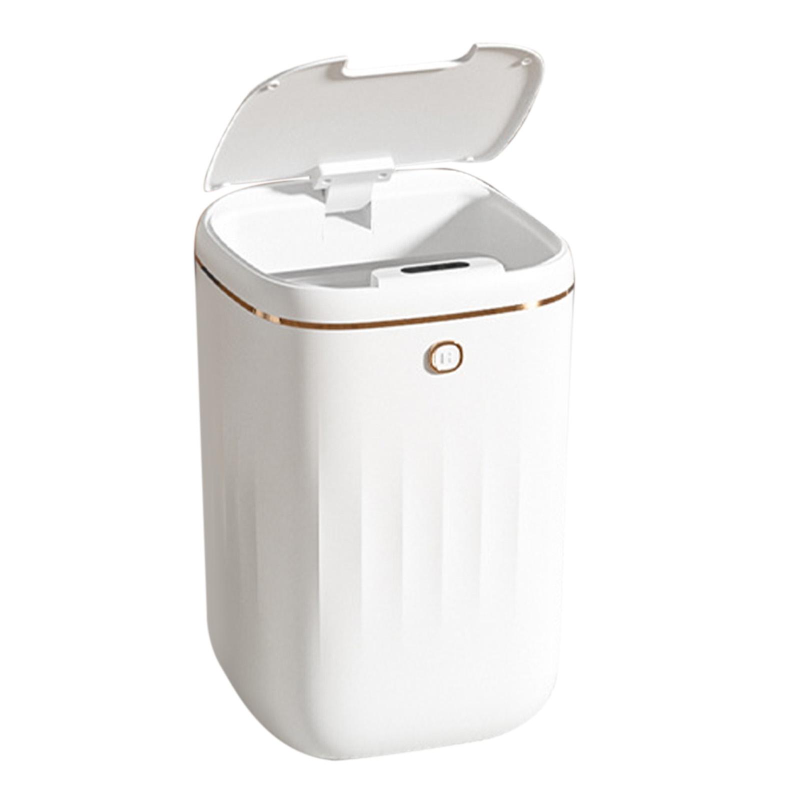 

Automatic Trash Can 20L Touchless Sensor Easy Clean PP Waterproof Electric Garbage Bin for Kitchen Bathroom Charging model platinum