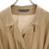 Mizuiro Ind Made In Japan Linen Blend Long Sleeve Gown Coat Beige Brown Women Used