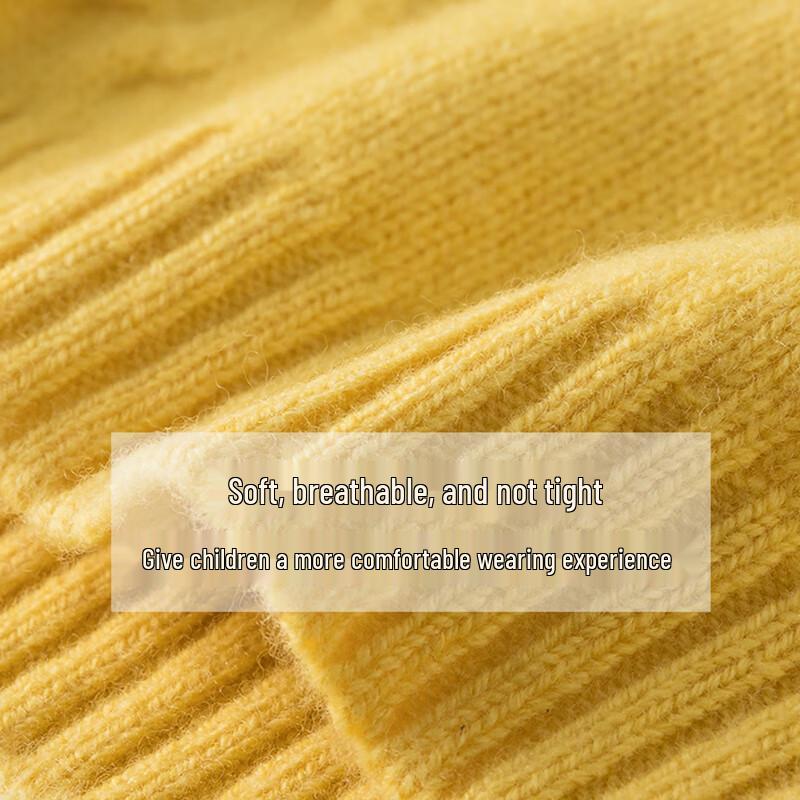 Hengyuanxiang Kids' Thickened Pure Wool Sweater