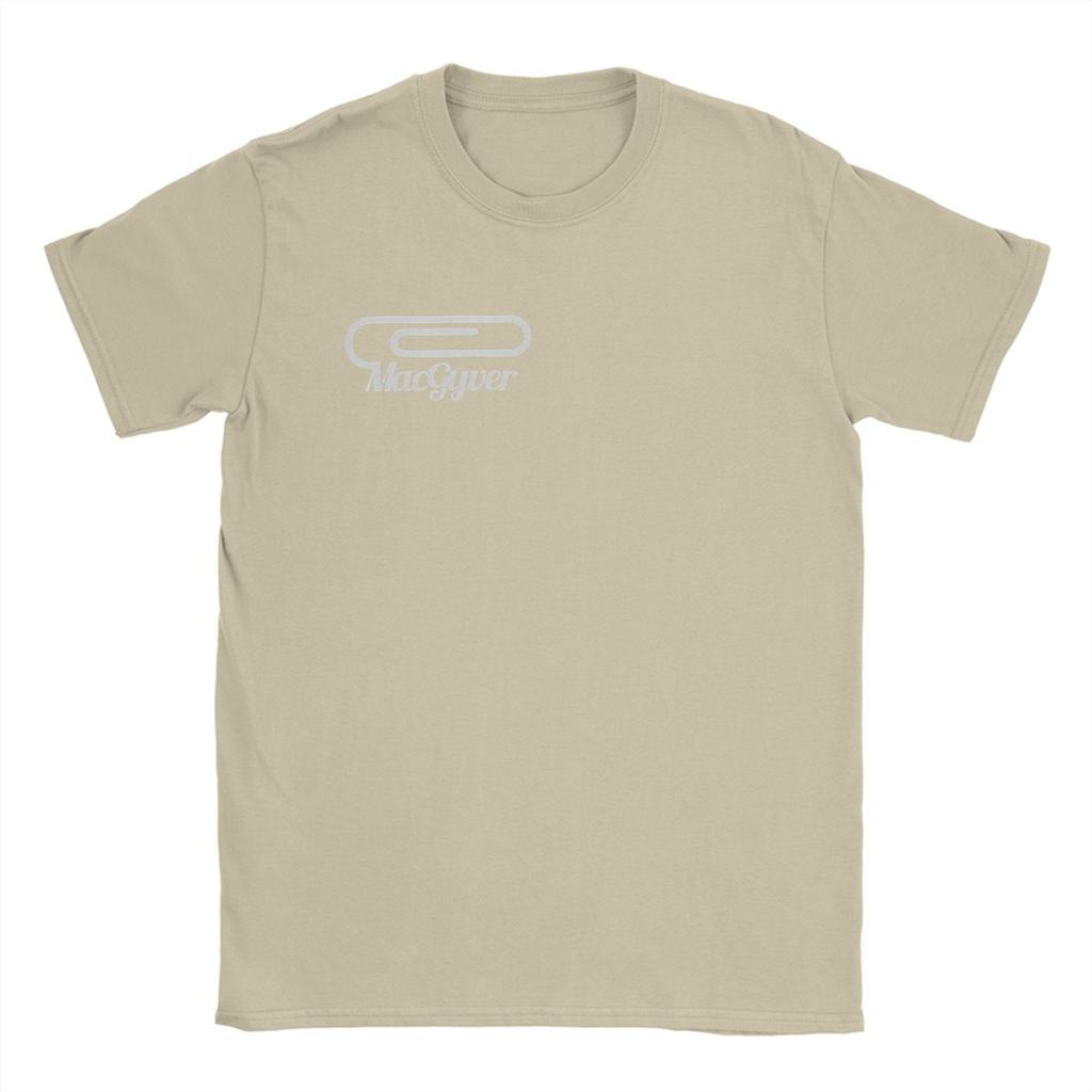 Men MacGyver TV Series Utility Paper Clip T Shirt Ingenuity Cotton Tops Funny Short Sleeve Round Neck Tee Shirt New T-Shirts