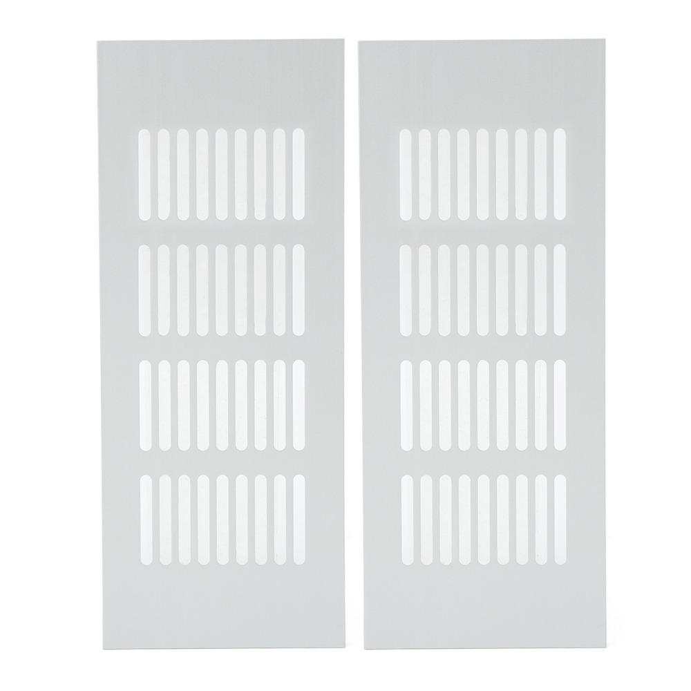 2 Pcs Set Multiple sizes Air Vent Aluminium Alloy Rectangular Ventilation Grille White Color Metal Louvered