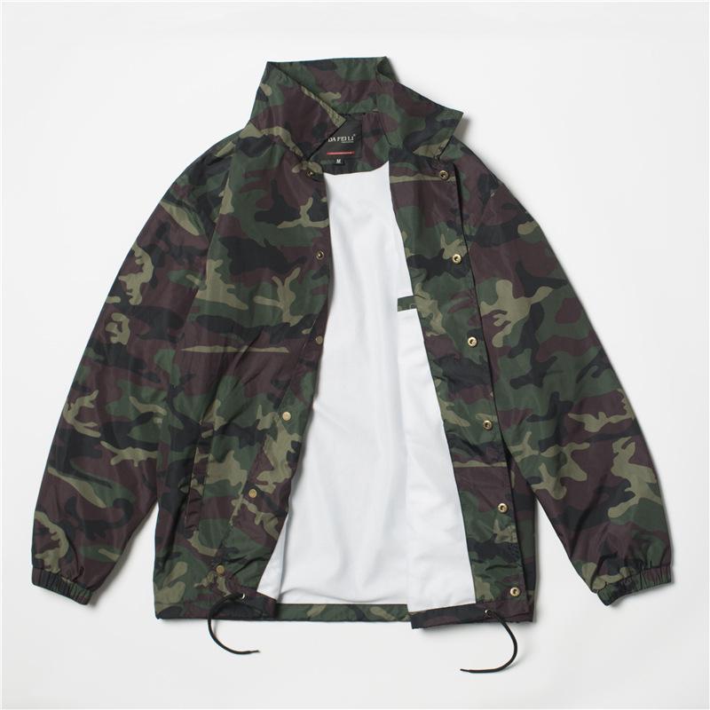 Norman Dragon Camouflage Coach Jacket: Thin American Military Style, Unisex, Available In Plus Sizes for Spring/Autumn.