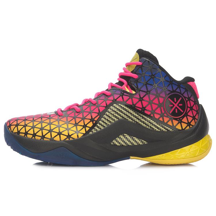 

Li Ning All In Team 4 Basketball Shoes Men s Mid top Black/Pink/Yellow ABAM011-4 41.5