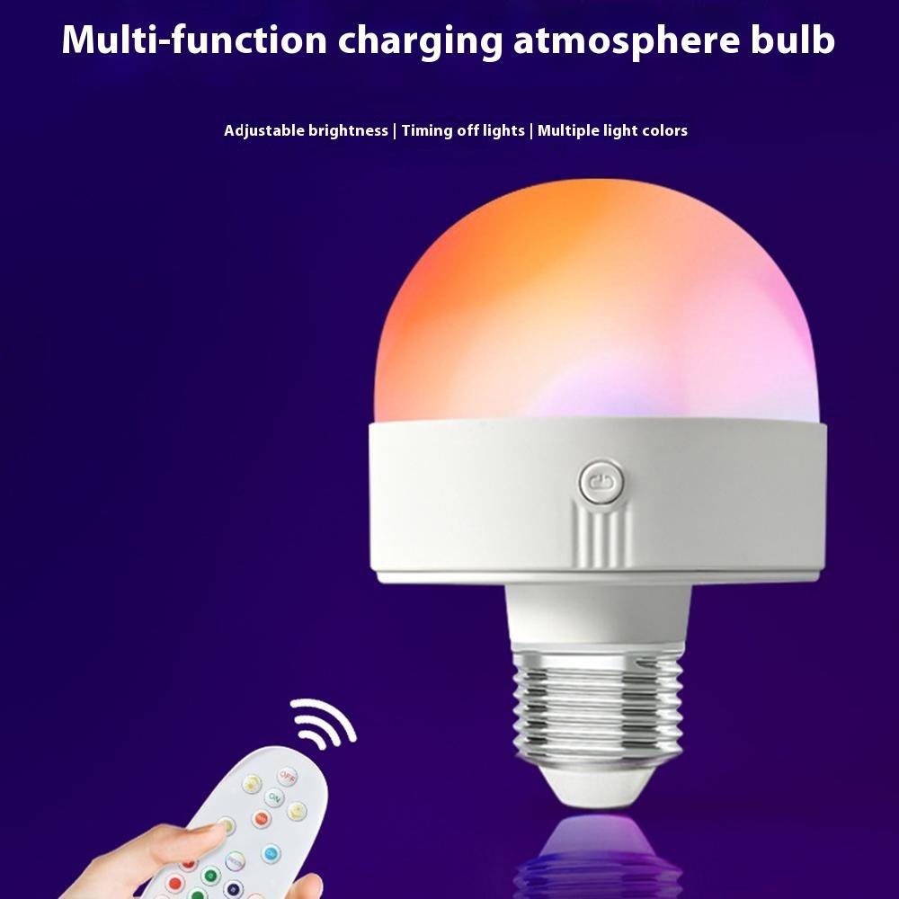 

LED Rechargeable Bulb Detachable Base Magnetic Emergency Light 3 Light Color