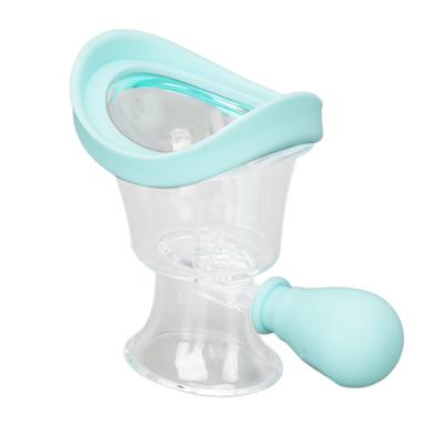 Augenspülbecher Silikon Quetschbar Kontrollierbar Präzise Reinigung Augenwaschreiniger-Set für Visuelle Ermüdung Make-up-Rückstände Blau