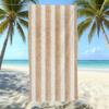 Populaire gestreepte bedrukte strandlaken Sneldrogend Zandvrij Volwassen Zwem Bad Handdoek Microvezel Handdoek