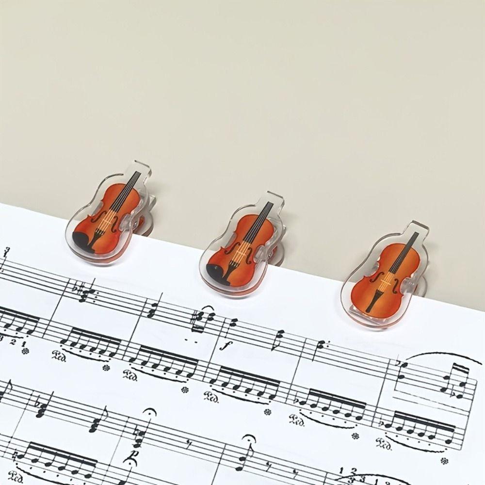 Musical Instrument Theme PP Clip Small Gift Keychain Creativity Folder  School