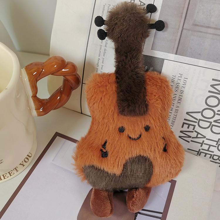 Kulturelles Plüsch-Geigen-Dekor-Spielzeug mit PP-Baumwolle für Musikliebhaber