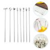 8 Pcs Metal Fruit Needle Cocktail Stirrers Fine Toothpicks Swizzle Sticks for Cocktails Stainless Steel