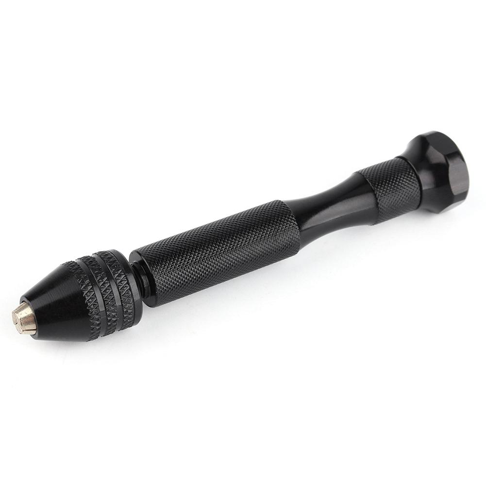 Mini Aluminum Hand Drill Bit With Keyless Chuck+10 Twist Drills BitRotary Tools Woodworking