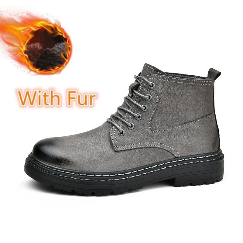 Newest Designer Genuine Leather Shoes Men Military Tactical Boots Man Sneakers Non-Slip Motorcycle Winter Luxury Boots High Quality