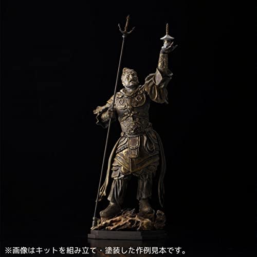 Kaiyodo Art PLA Four Heavenly Kings Statue, Tamonten, Approximately 160mm Tall, Non-Scale, Unpainted, Unassembled Plastic Model Kit AP009
