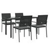VidaXL Ensemble à manger de jardin 5 pcs coussins résine tressée acier 3187021