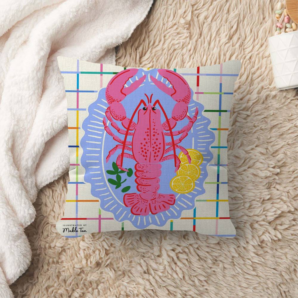 Colorful Sardine Lobster Fish Office Cushion Pillowcase Car Cushion CoverXCM Lumbar Pillowcase Sofa Pillowcover