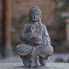 Buddhas Statue with Solar Light Home Garden Decors Sitting Meditating Buddhas Figurines for Outdoor Yard Lawn Ornaments