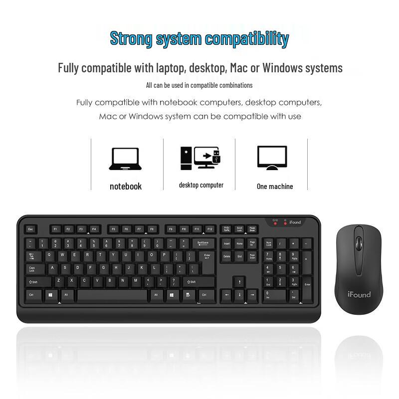 iFound W6269 Wireless Keyboard and Mouse Combo