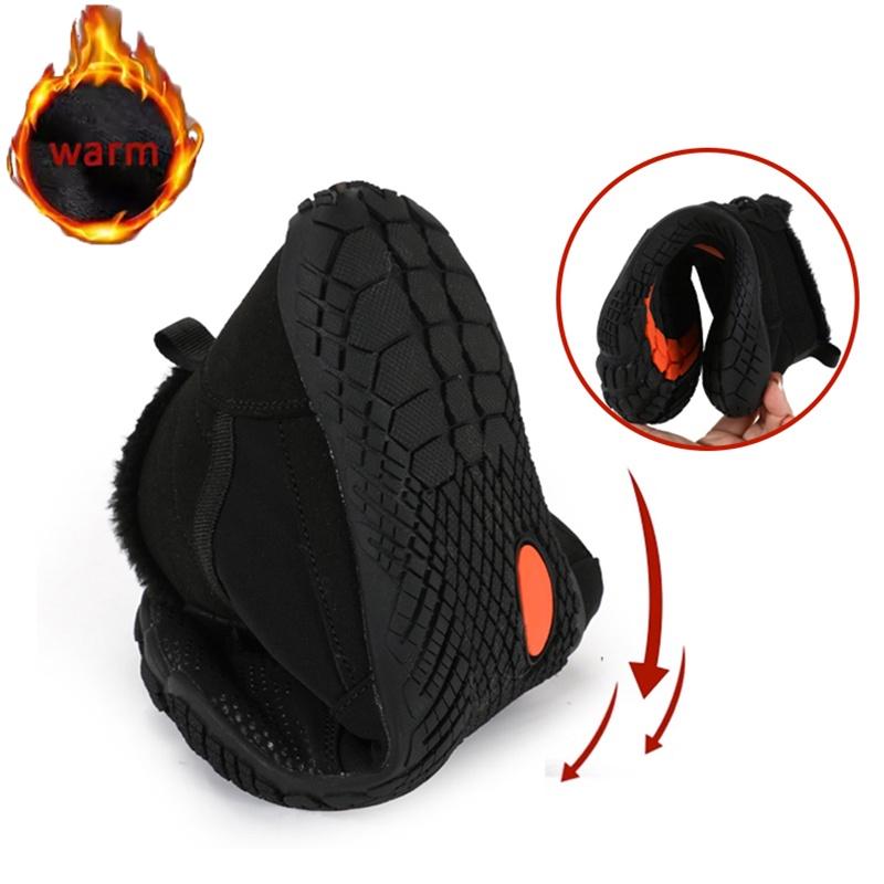 Snow Boots Men Winter Boots Woman Waterproof Warm Barefoot Boots Outdoor Anti SlipTrekking Hiking Shoe Warm Work Shoe Cold-Proof
