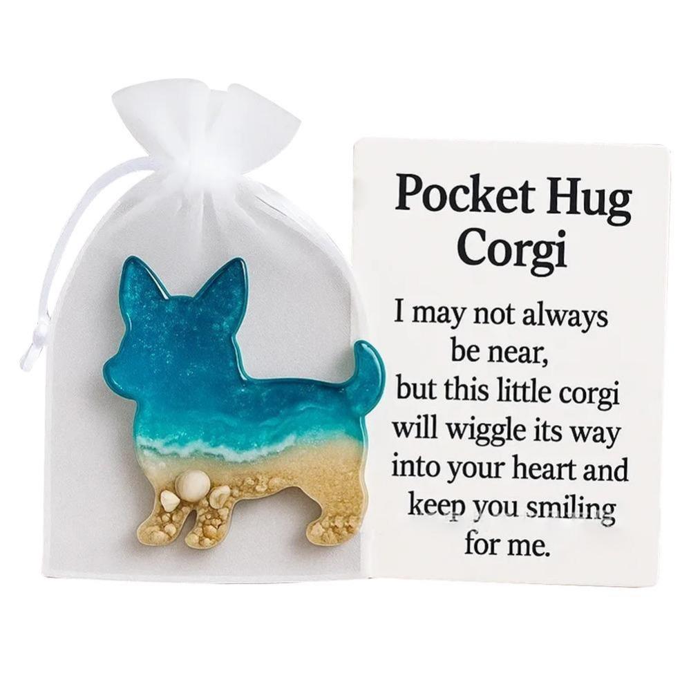 Positive Card Pocket Hug Gifts Miniature Figurine Inspirational Card  for Thoughtful Gift