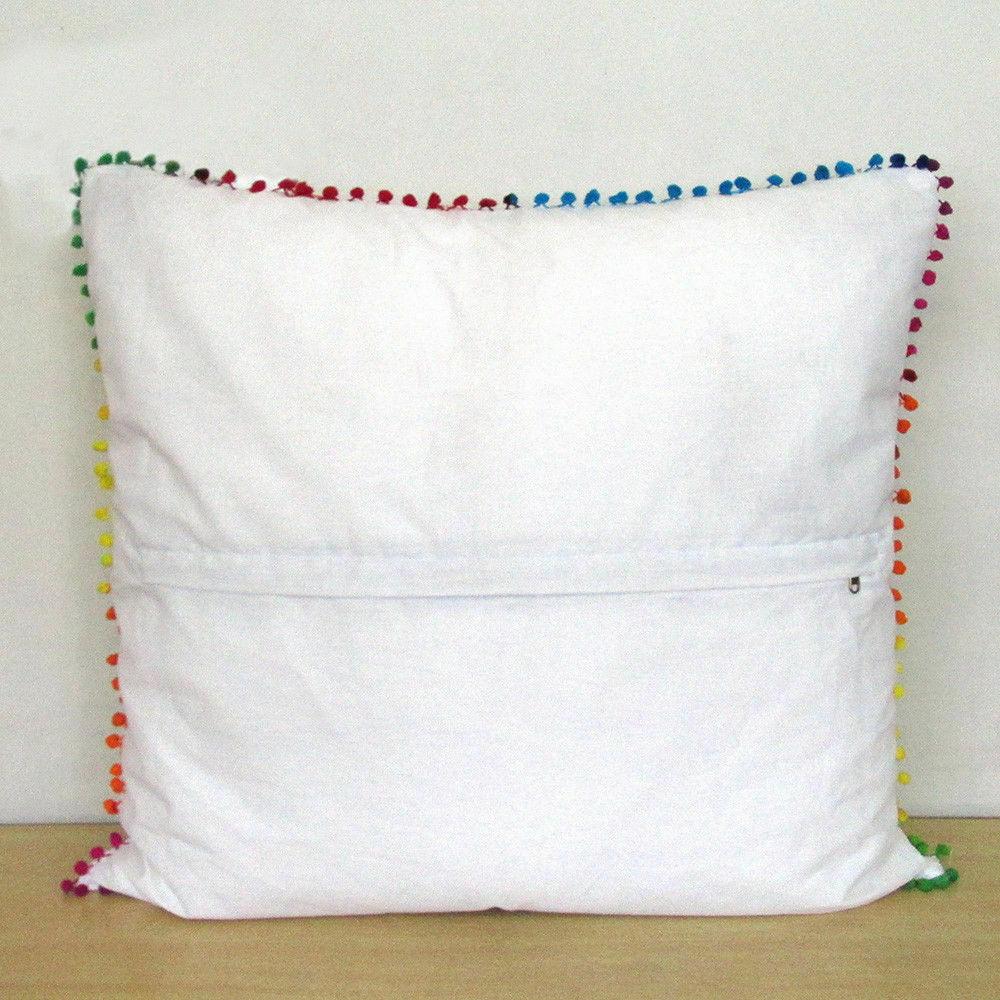 White Gold Ombre Print Cushion Cover, Sofa Pillow Cases, Decorative Cushion Cover, Pillow Shams, Square Cushion Cover