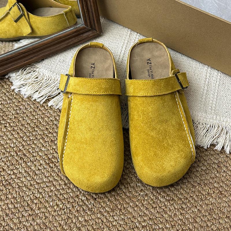 

Мода Мода Бостон Женские Повседневные Плоские Замшевые Мюли Тапочки Пробковая Стелька Сандалии с Поддержкой Свода Стопы Любителям Отдыха на Природе Пляжные Сандалии 35 жёлтый