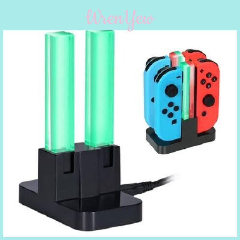 Versatile And Sleek Switch Joycon Controller Dock With Four Charging Slots For Gamers