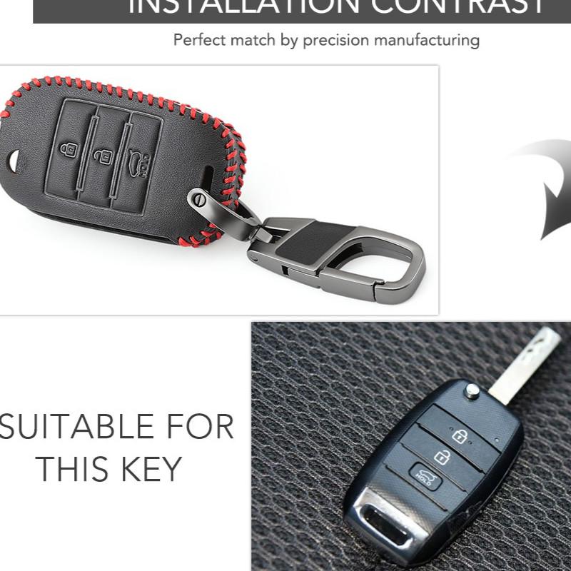 4 Button Leather Key Cover Remote Fob Smart Holder for Hyundai Sonata Tucson Kia Optima Sorento 4 Button Leather Key Cover Remote Fob Smart Holder for Hyundai Sonata Tucson Kia Optima Sorento