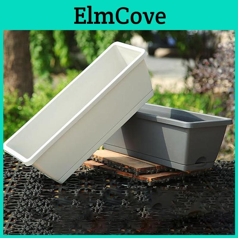 Classic Style Window Rectangular Resin Box Planter Flowers Home Gardening Pot Planting Bonsai Pots Large Container Flowerpot