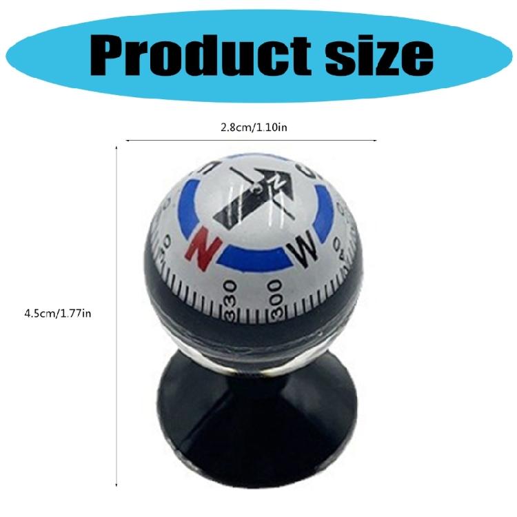 Outdoor Regulable Navigations Dashboard Car Compasses Ball Shape Compasses Hiking Navigations Accessory