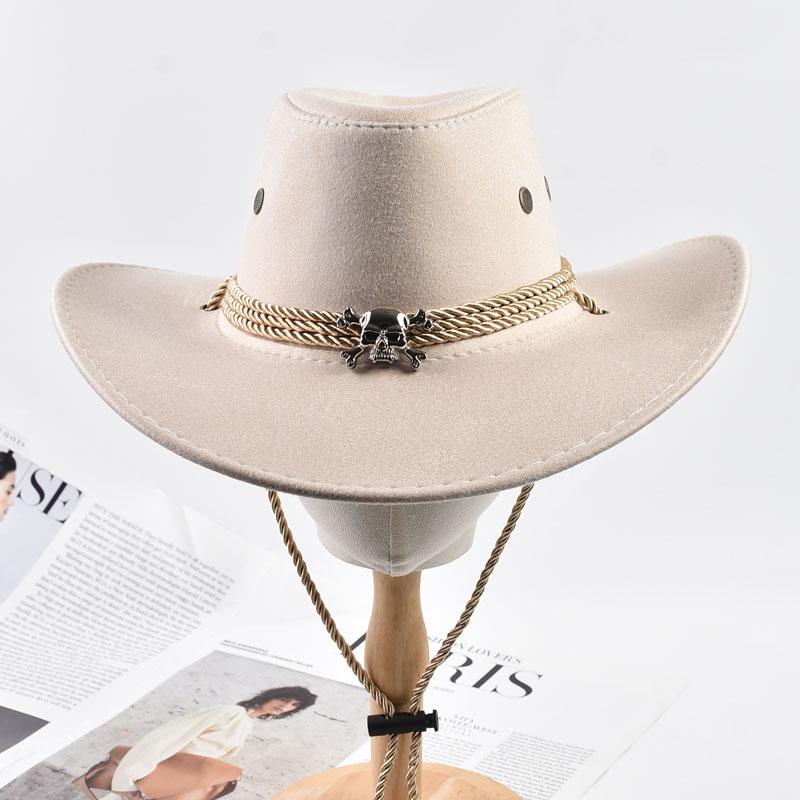 Western Cowboy Hats For Men Women Vintage Big-edge Gentleman Cowgirl Jazz Hat Outdoor Travel Party Cosplay Hat